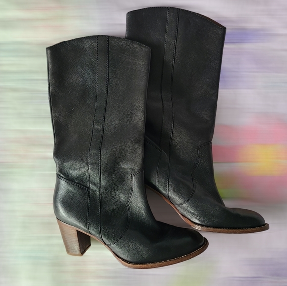 KORS Michael Kors Shoes - Michael Kors Knee High Leather Boots in Black